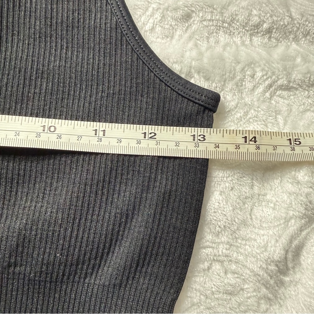 OQQ Black Ribbed Zip Front Sleeveless Romper Bodysuit Size M - Picture 7 of 8